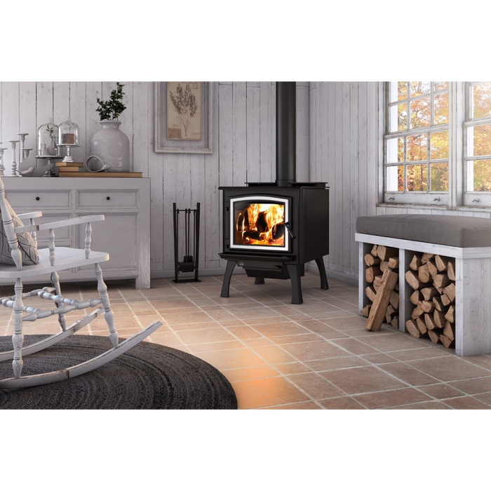 Osburn 3300 Large Wood Burning Stove, 90,000 BTU, Heats 2300 sq ft, 0.95 g/h Emissions, EPA 2020 Certified