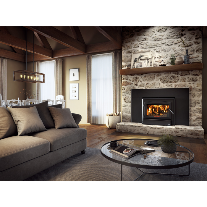 Osburn 3500 Wood Burning Fireplace Insert, 90,000 BTU, Heats 2300 sq ft, 0.95 g/h Emissions, EPA 2020 Certified