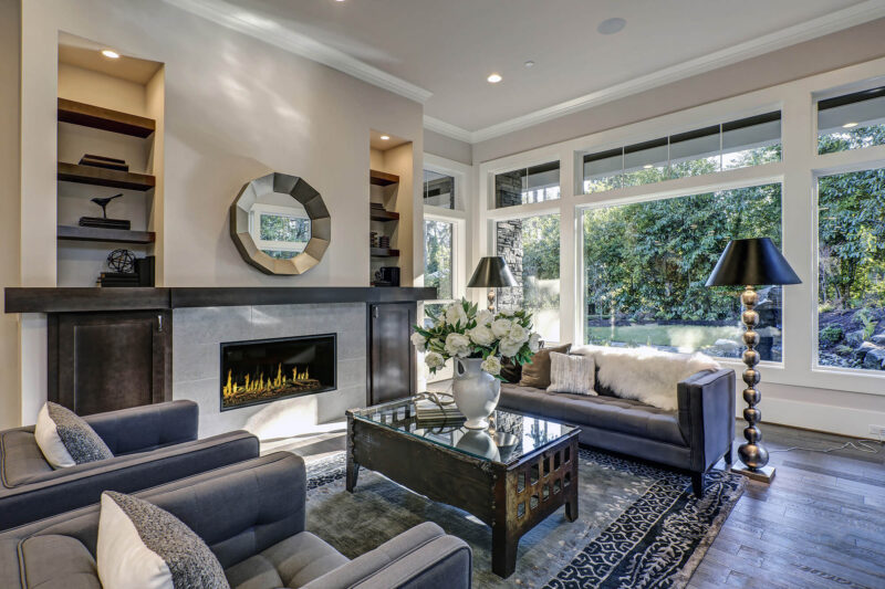 Modern Flames Orion Multi-Sided Linear Electric Fireplace, 52 60" 76" 100" 120", HELIOVISION™ Flame, Wi-Fi Control