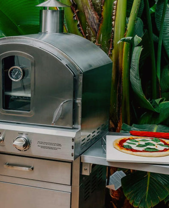 Summerset Freestanding Outdoor Pizza Oven Propane, Stainless Steel, Fire Brick Cooking Floor