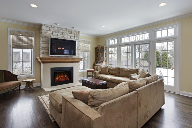 Modern Flames Redstone Series Electric Fireplace – 26", 30", 36", 42", 54" Insert & Built-In, Multi-Color Flames, 5,000 BTU Heater