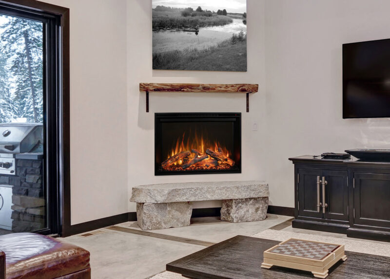 Modern Flames Redstone Series Electric Fireplace – 26", 30", 36", 42", 54" Insert & Built-In, Multi-Color Flames, 5,000 BTU Heater