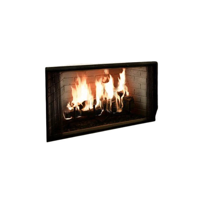 Majestic Royalton 36-inch Wood Burning Fireplace Insert, Front Access Damper, Ash Lip, Safety Firescreen, Traditional Brick Lining