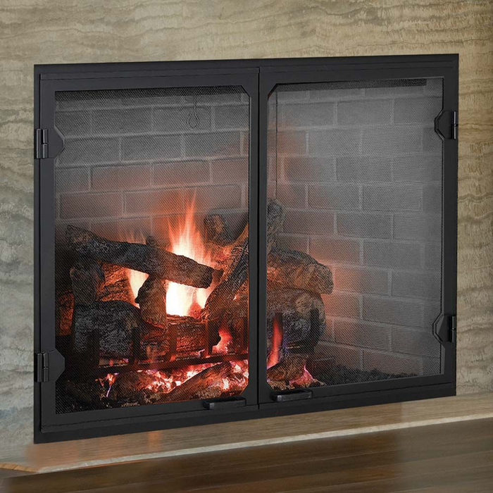 Majestic Biltmore Outdoor Wood Burning Fireplace Insert, Classic & Herringbone Brick, 36", 42", 50" Sizes Available