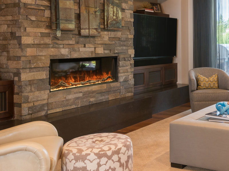 Modern Flames Landscape Pro Multi Electric Fireplace, Available in 44" 56" 68" 80" 96" 120", Built-in Heater, Multi-Sided View, Wi-Fi Control, RGB Flame, Indoor & Outdoor