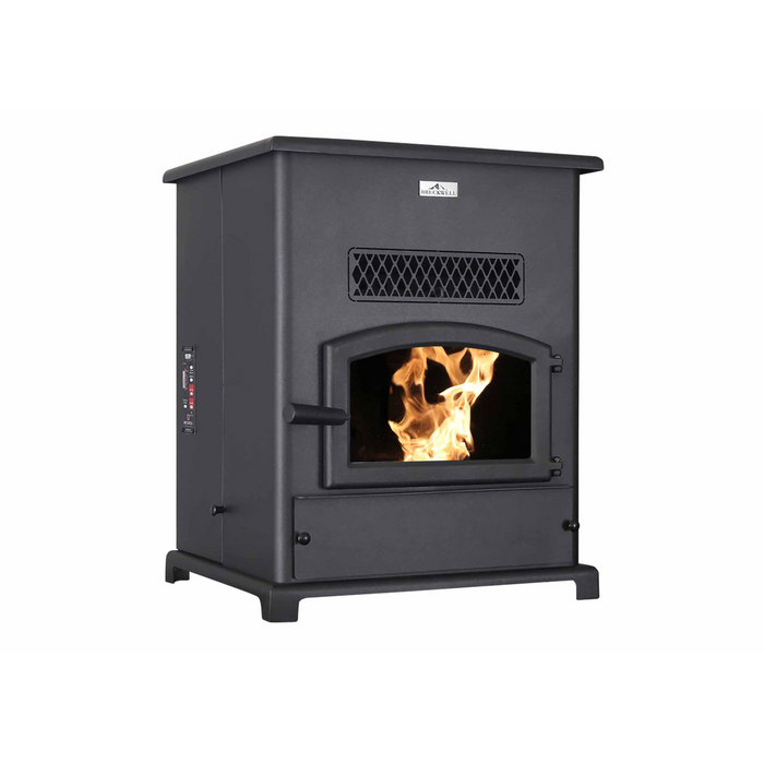 Breckwell Big E High-Capacity Wood Pellet Stove SP1000, 47,000 BTU, 120 lb Hopper, Heats up to 2,200 sq ft, 72 hrs Burn Time - Black