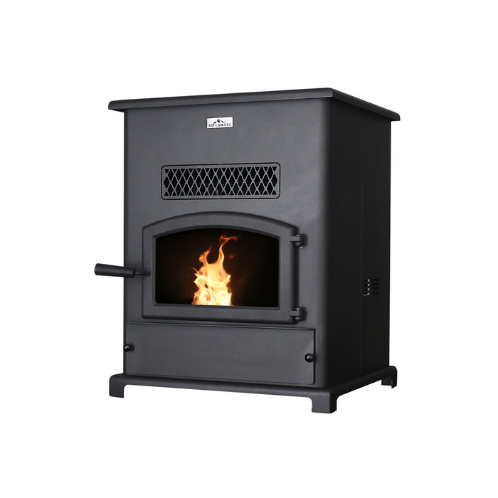 Breckwell Big E High-Capacity Wood Pellet Stove SP1000, 47,000 BTU, 120 lb Hopper, Heats up to 2,200 sq ft, 72 hrs Burn Time - Black