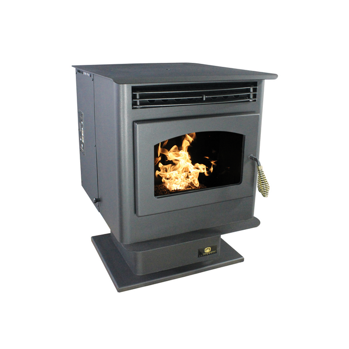 Breckwell Maverick Small Wood Pellet Stove SP22, 40,000 BTU, 45 lb Hopper, Heats 400-1500 sq ft, Digital Control, Automatic Ignition