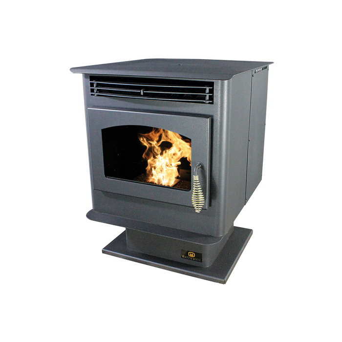 Breckwell Maverick Small Wood Pellet Stove SP22, 40,000 BTU, 45 lb Hopper, Heats 400-1500 sq ft, Digital Control, Automatic Ignition