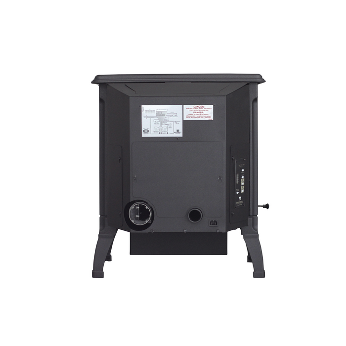 Breckwell SPC4000 Cast Iron Pellet Stove, 42,000 BTU, 45 lb Hopper, Heats up to 2,000 sq ft, Radiant & Forced Air Heat, Digital Control - Black