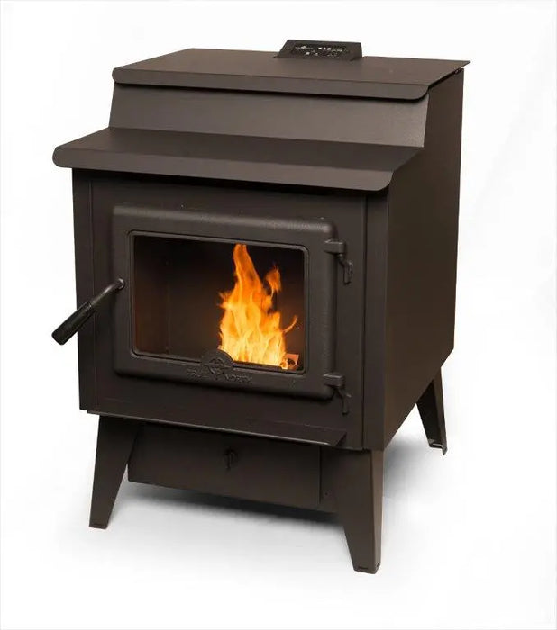 True North TN40 Freestanding Pellet Burning Stove, Blower Included, Hopper up to 80lbs, Digital Controls, Automatic Igniter, Five Heat Control Levels