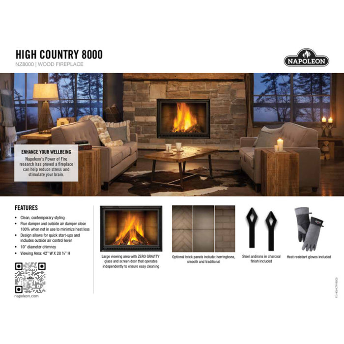 Napoleon High Country 8000 Wood Burning Fireplace Insert